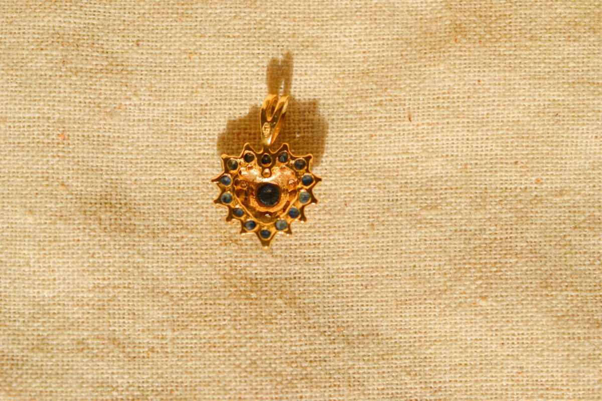 Pendentif Cœur Saphirs et Diamants