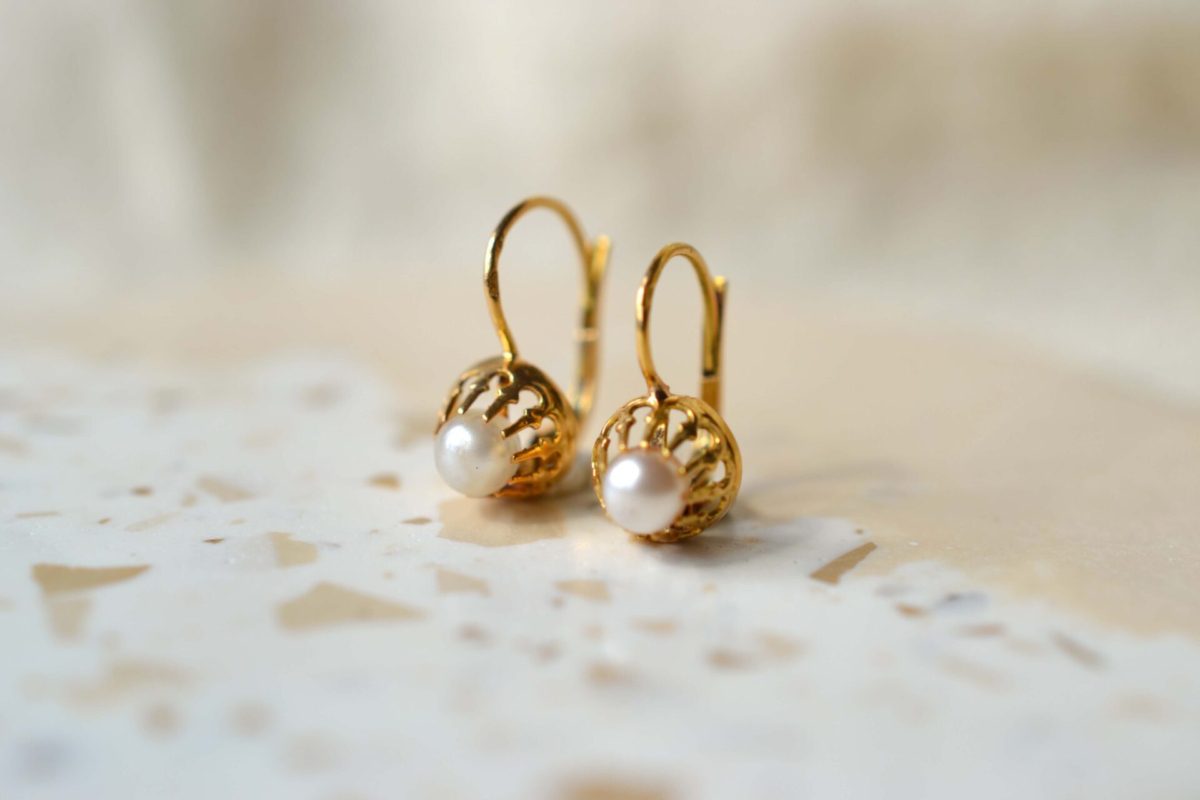 dormeuses perles femme