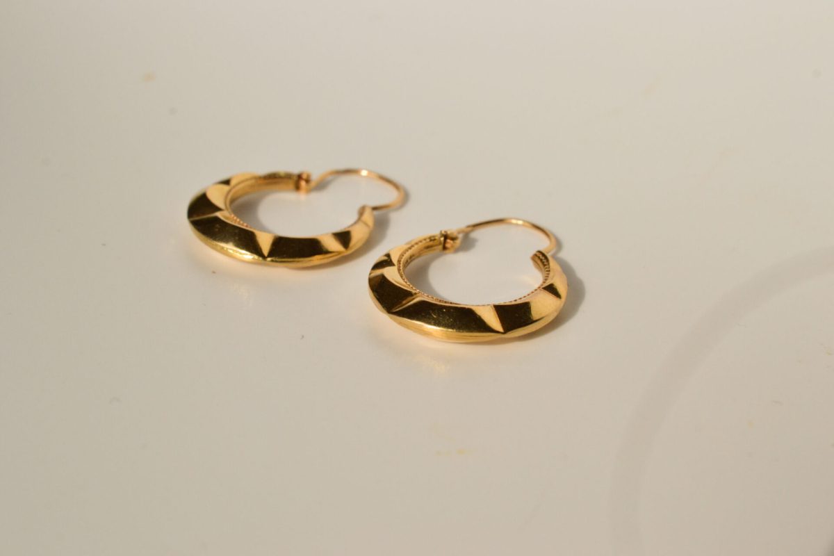 Créoles facettées Or jaune