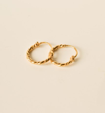 Créoles tressées en Or Jaune