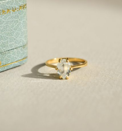 Bague Solitaire Aigue-Marine