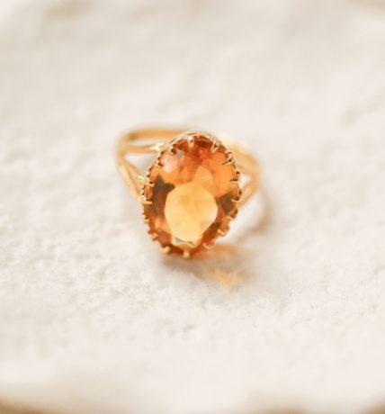 Bague Cocktail Citrine facettée