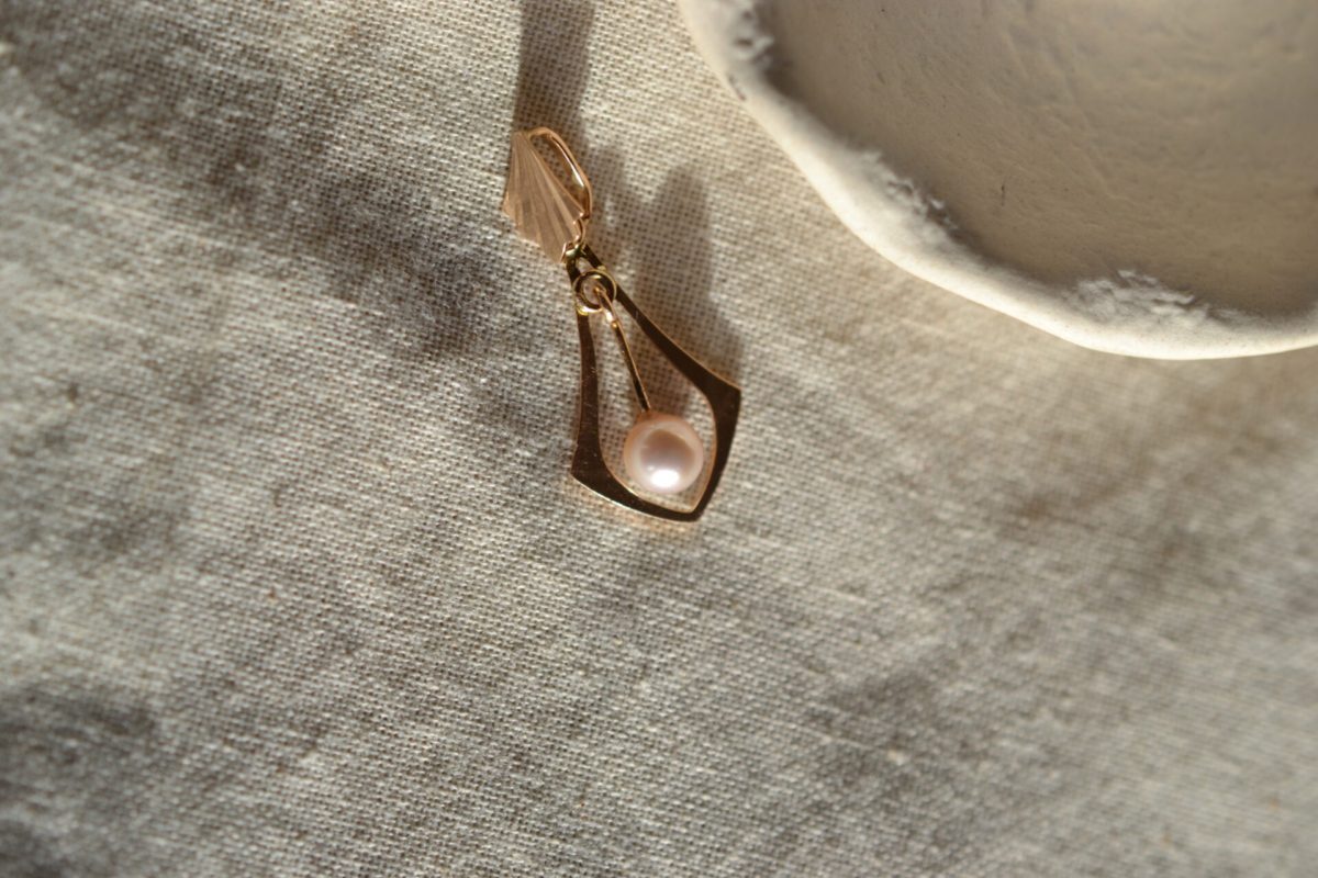 pendentif bijou ancien perle de culture