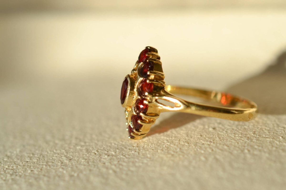 Bague Marquise Grenats