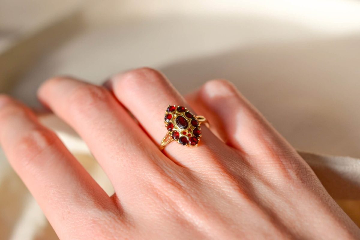 Bague Marquise Grenats