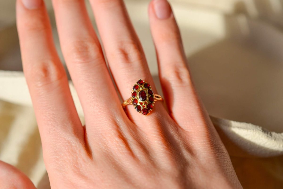 Bague Marquise Grenats