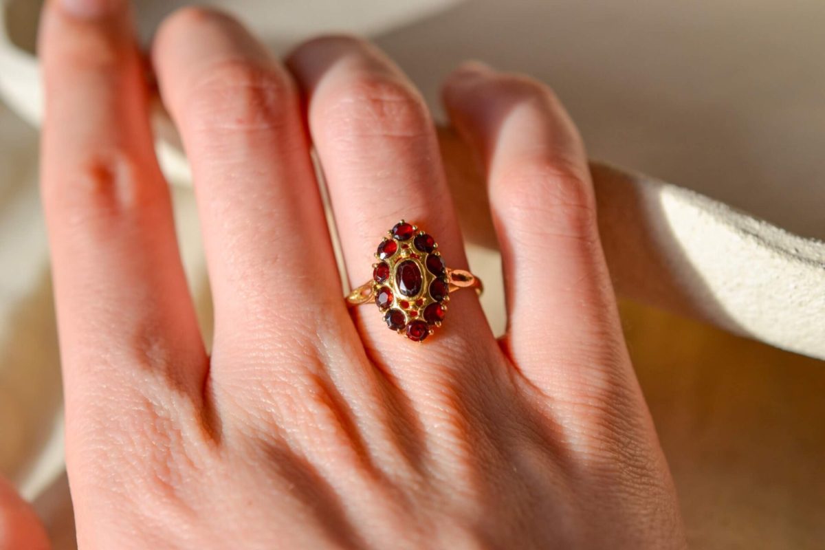 Bague Marquise Grenats
