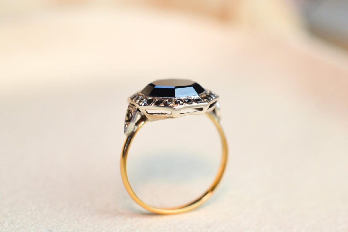 Bague Hématite et Marcassites