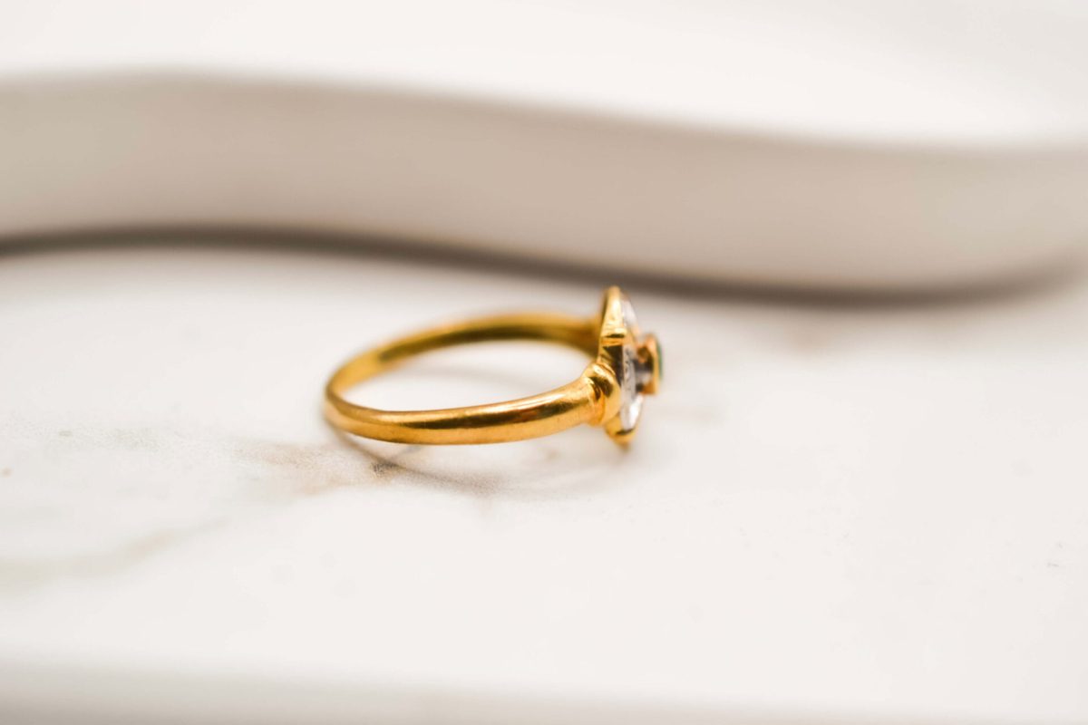 Bague Art Déco Ovale Émeraude