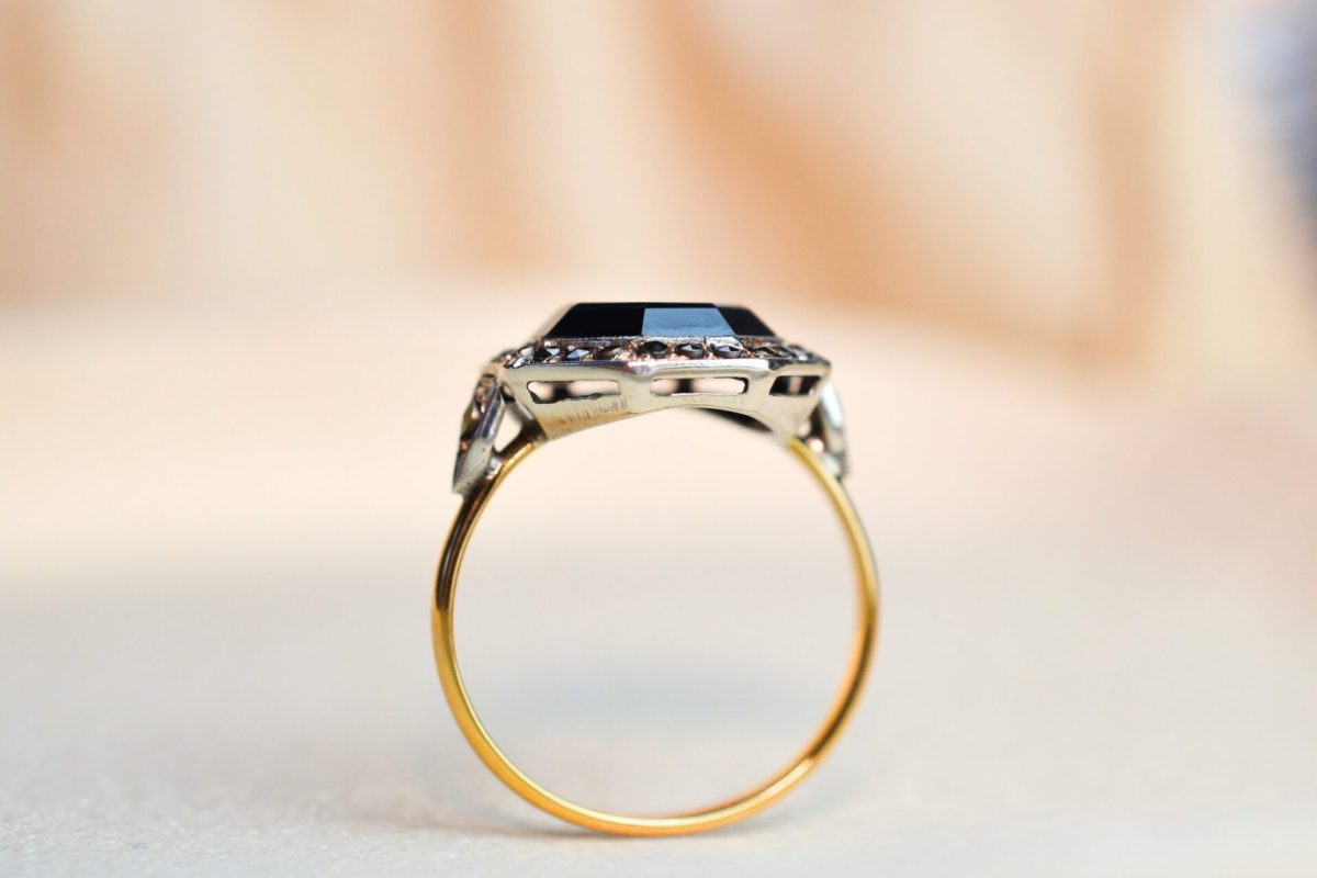 Bague Hématite et Marcassites