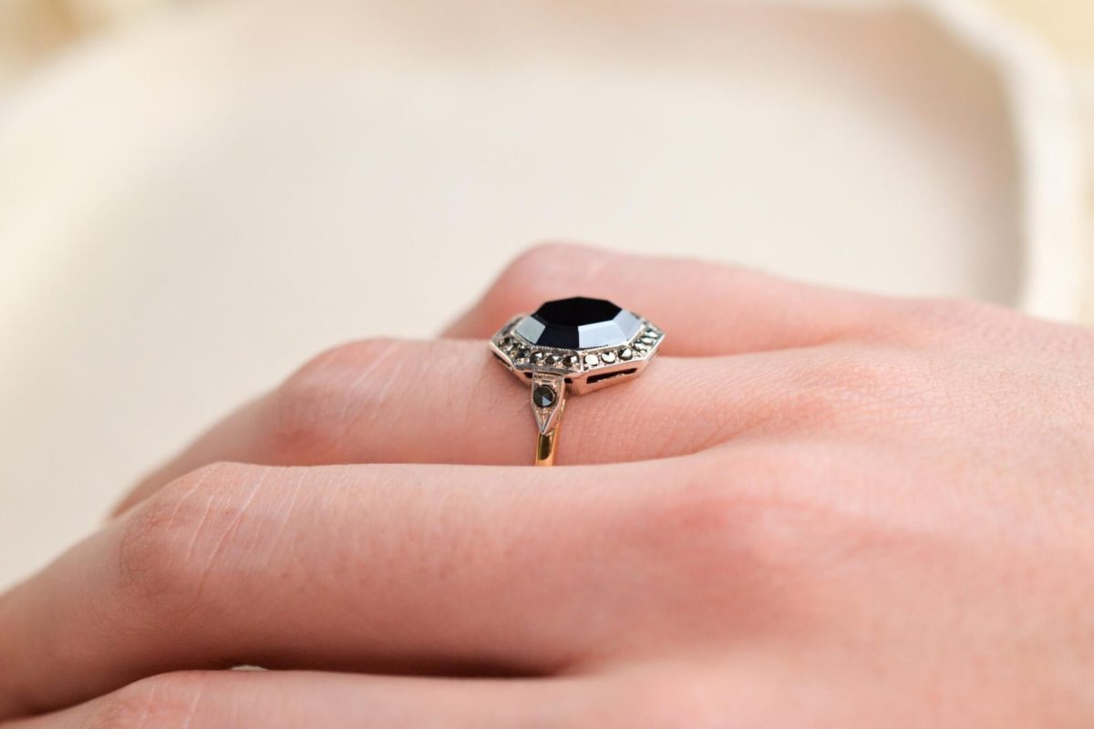 Bague Hématite et Marcassites