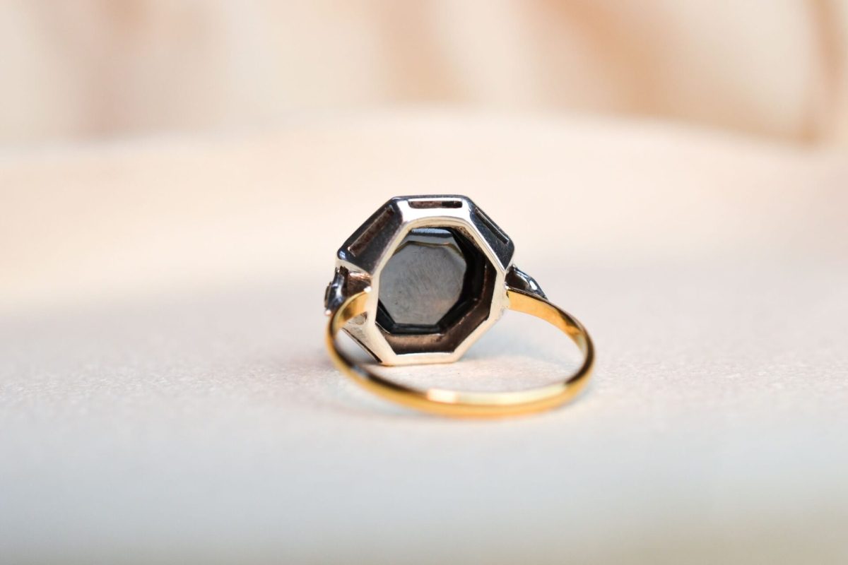 Bague Hématite et Marcassites
