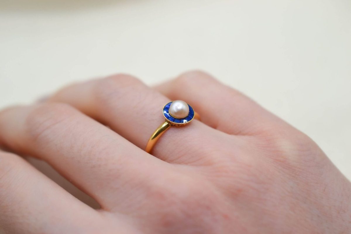 bijou ancien perle de culture blanche