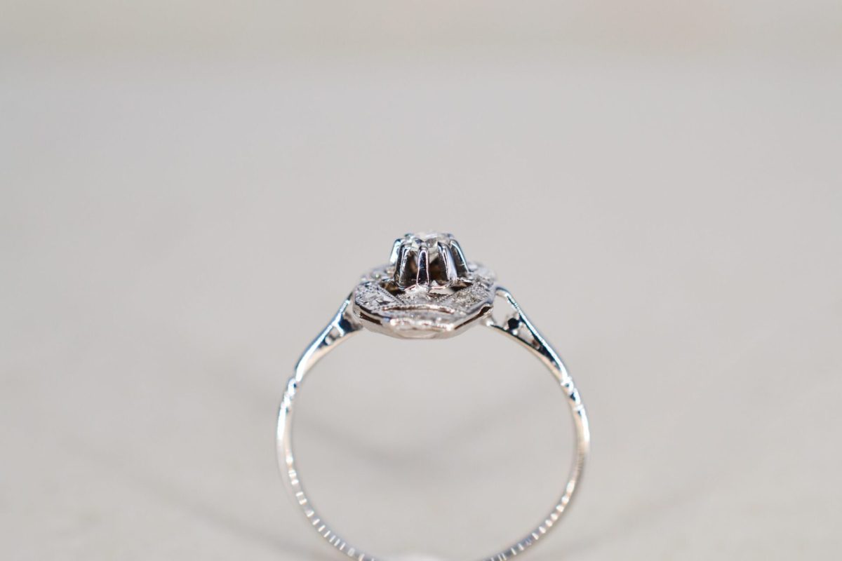 Bague Art Déco Or blanc Diamant