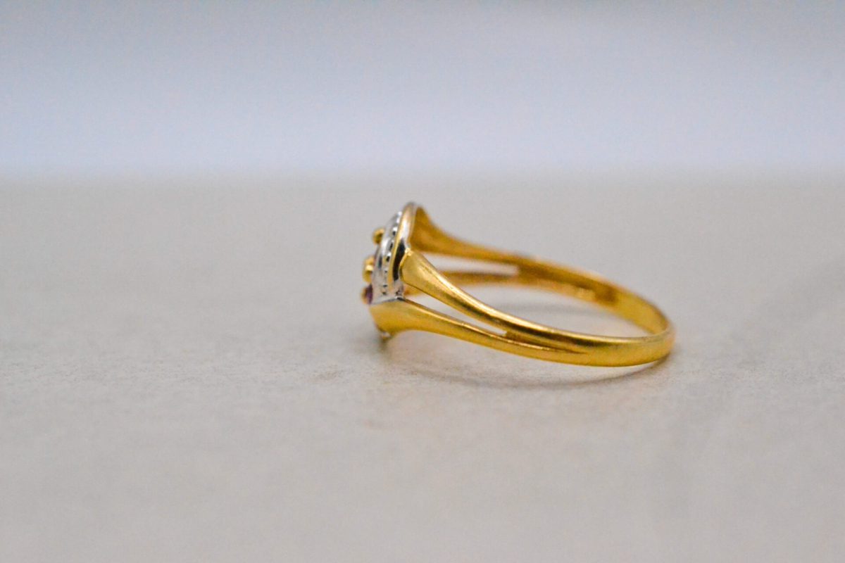 Bague tourbillon volutes Rubis