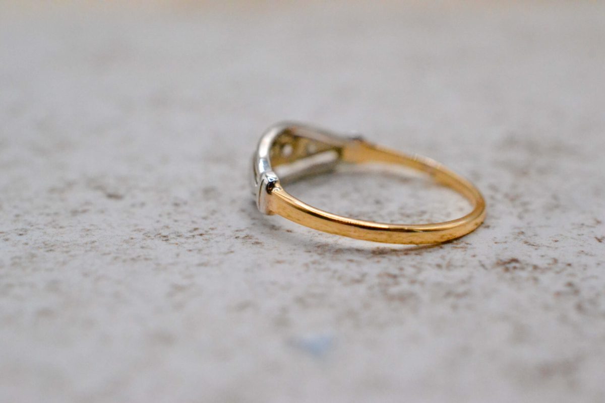 Bague Jonc 2 Ors et Diamants