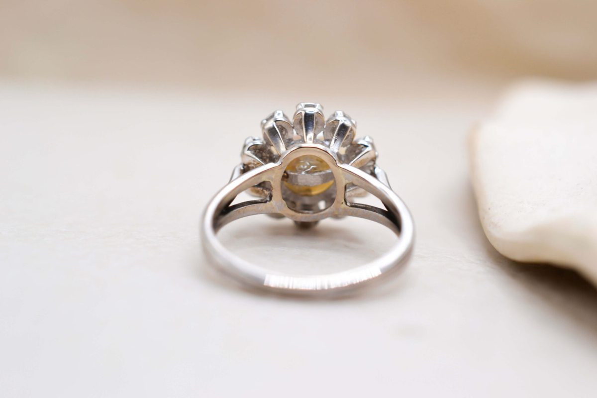 Bague circulaire Perle et Diamants