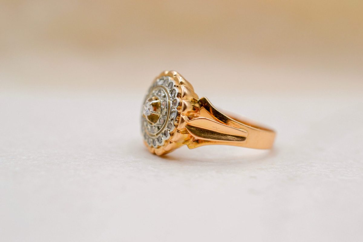 Bague Art Déco 2 Ors et Diamant