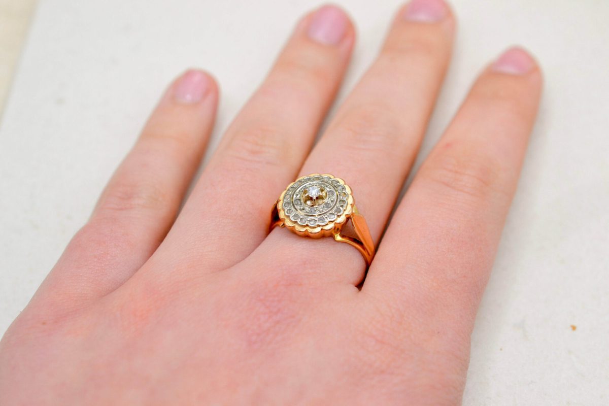 Bague Art Déco 2 Ors et Diamant