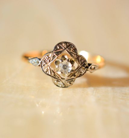 Bague Polylobée Art Déco Oxyde