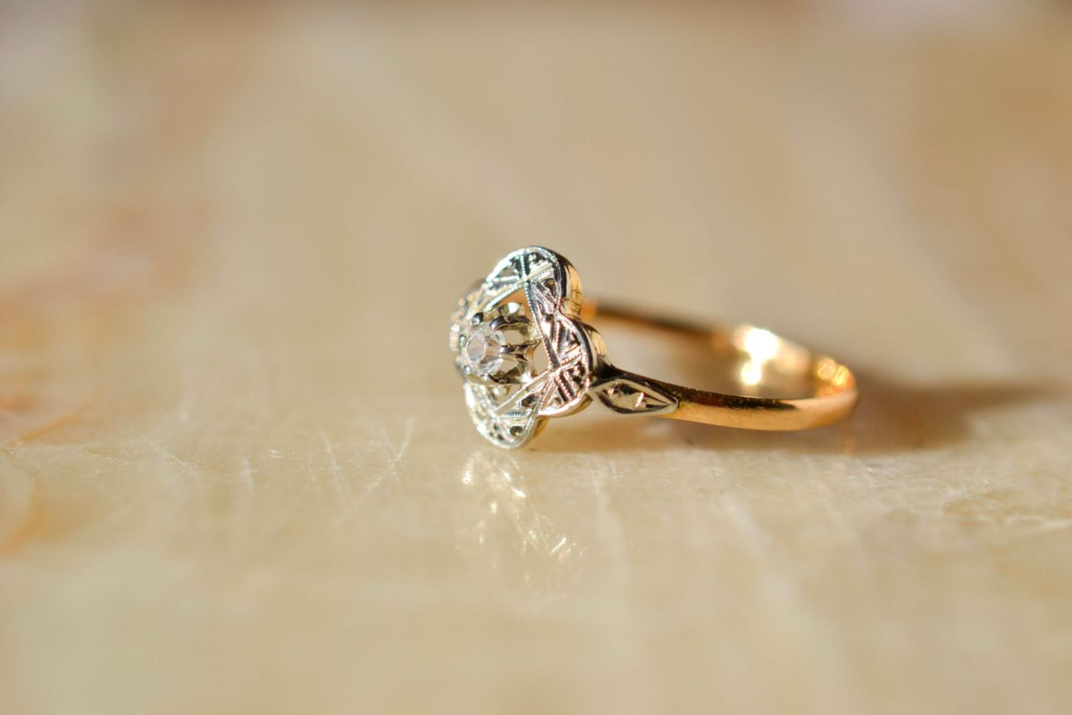 Bague Polylobée Art Déco Oxyde