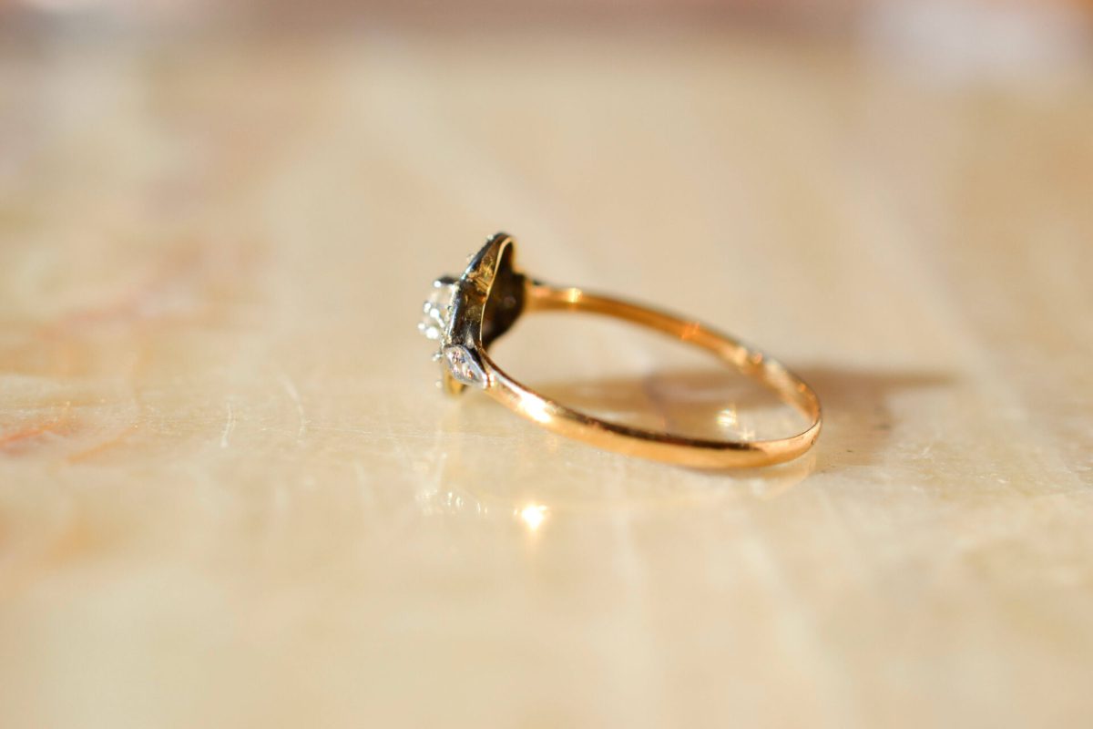 Bague Polylobée Art Déco Oxyde