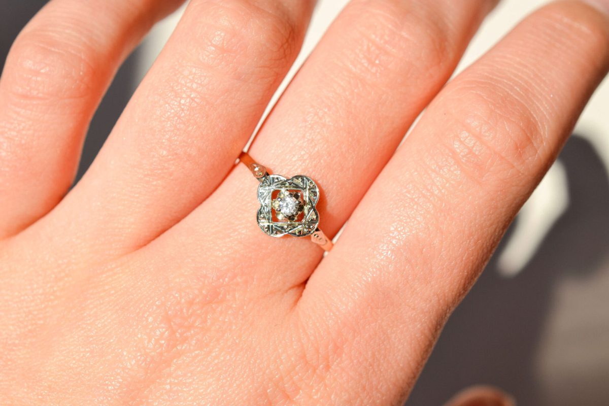 Bague Polylobée Art Déco Oxyde