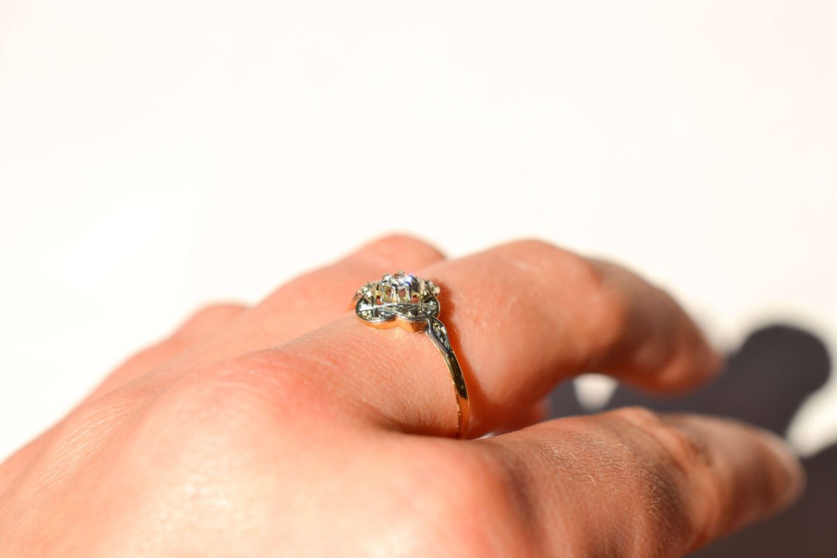 Bague Polylobée Art Déco Oxyde