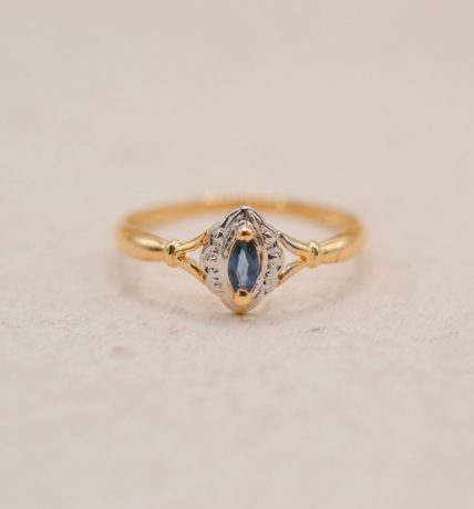 Bague 2 Ors Saphir