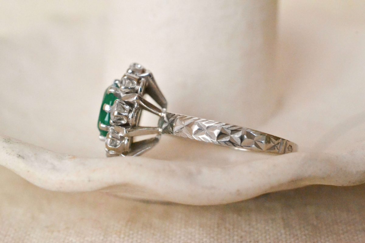 Marguerite Calcédoine Or blanc