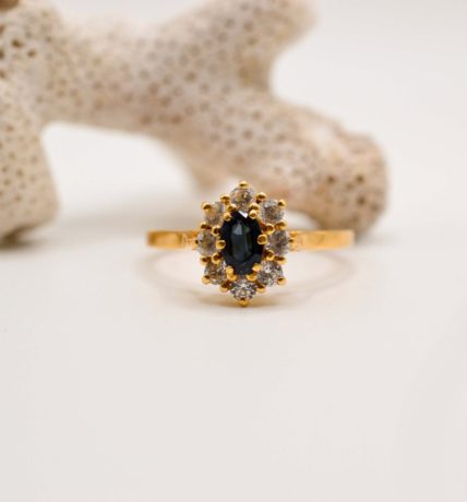 Marguerite Saphir Or jaune