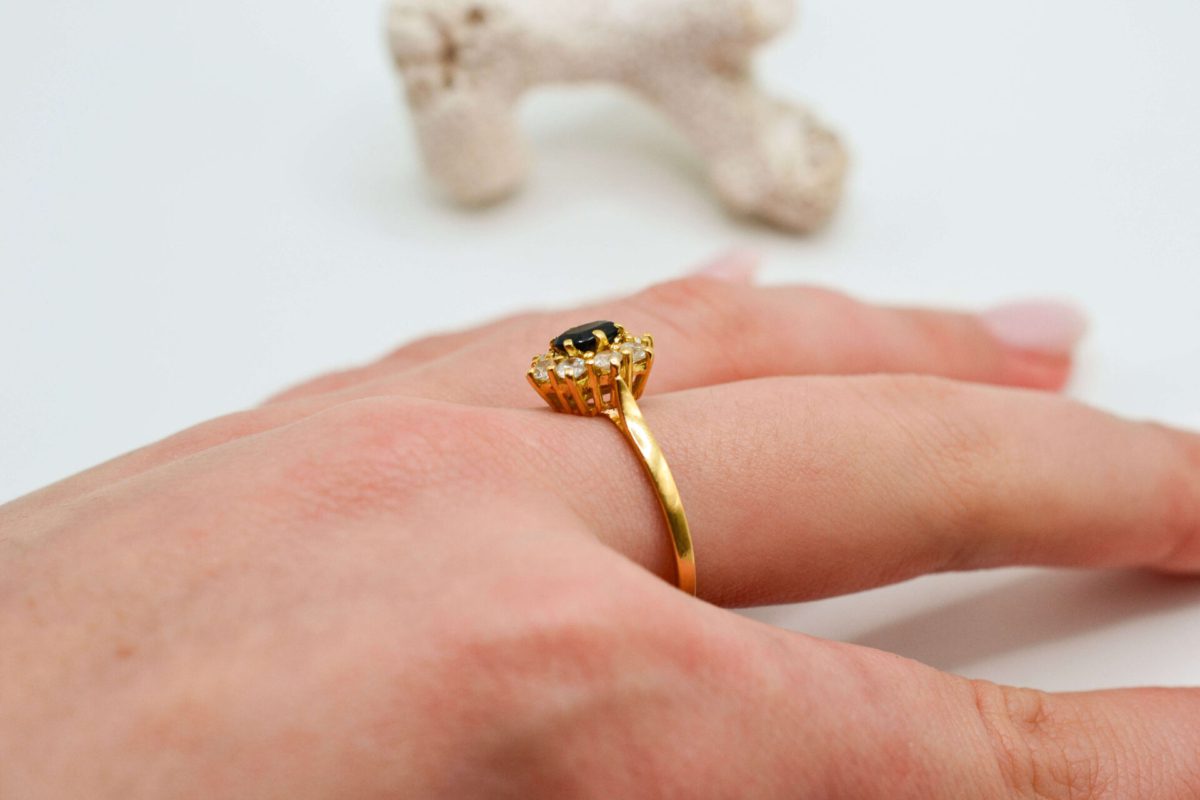 Marguerite Saphir Or jaune