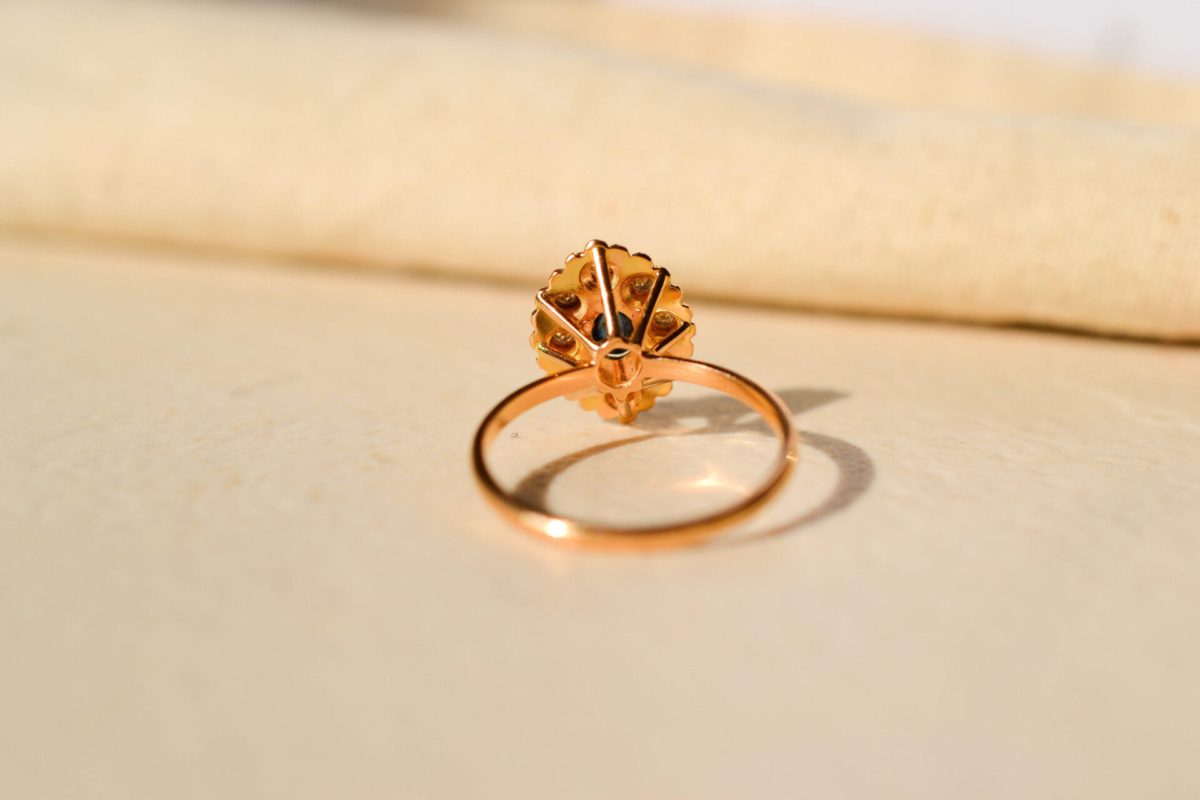 Bague Marguerite plateau Diamants