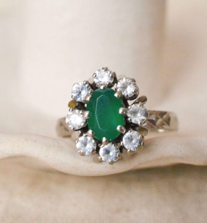 Marguerite Calcédoine Or blanc