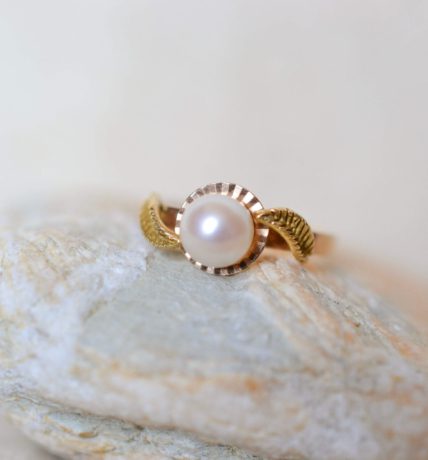 Bague Perle Akoya Or jaune 18K