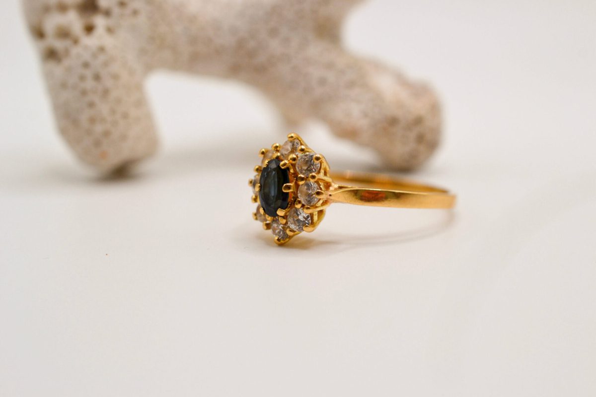 Marguerite Saphir Or jaune