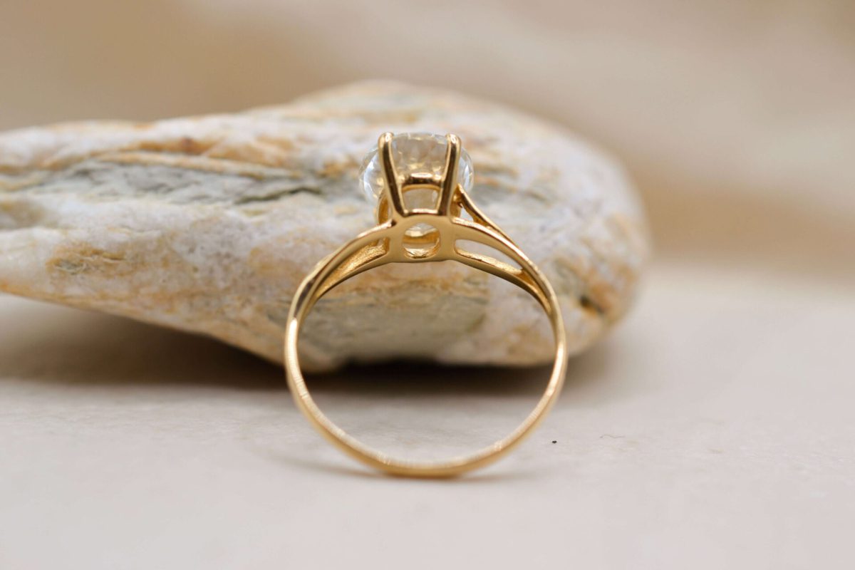 Bague solitaire Aigue-Marine