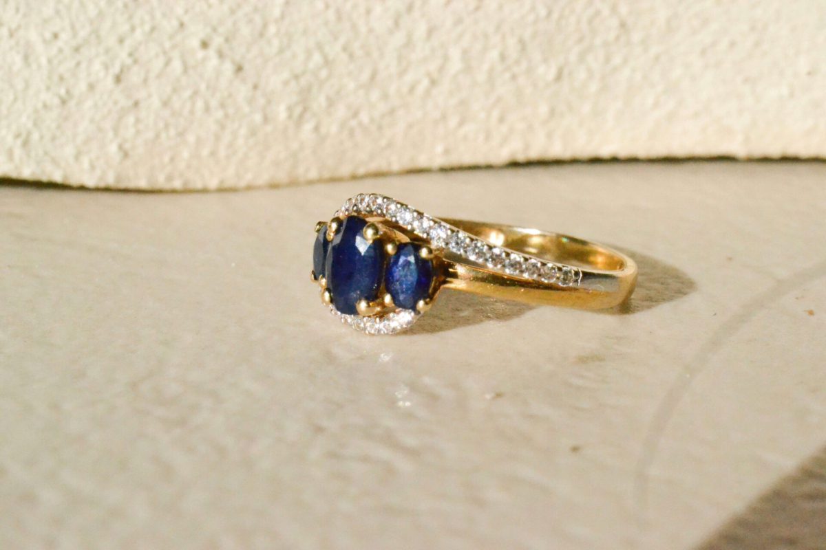 Bague trio de Pierre Saphir