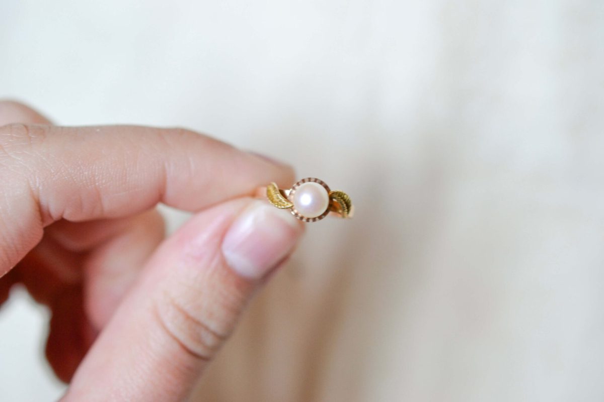 Bague Perle Akoya Or jaune 18K