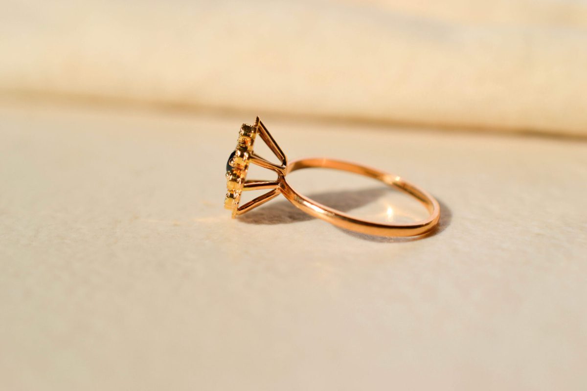 Bague Marguerite plateau Diamants