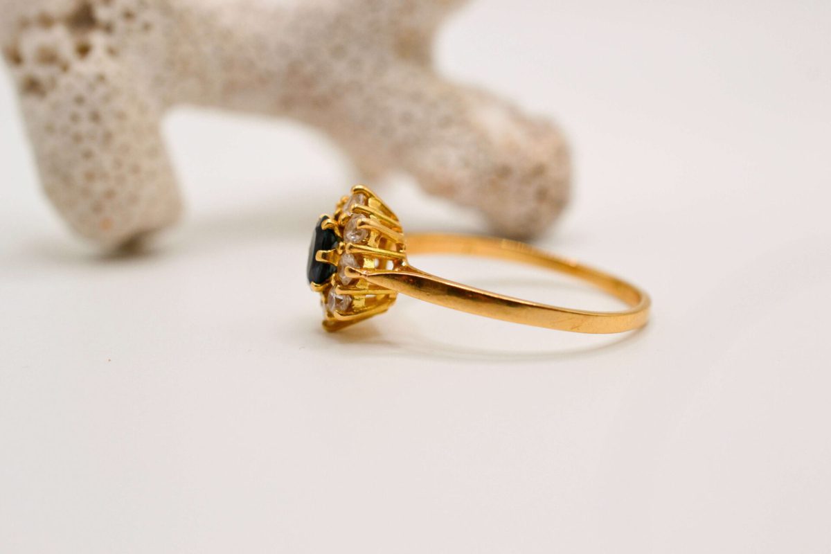 Marguerite Saphir Or jaune