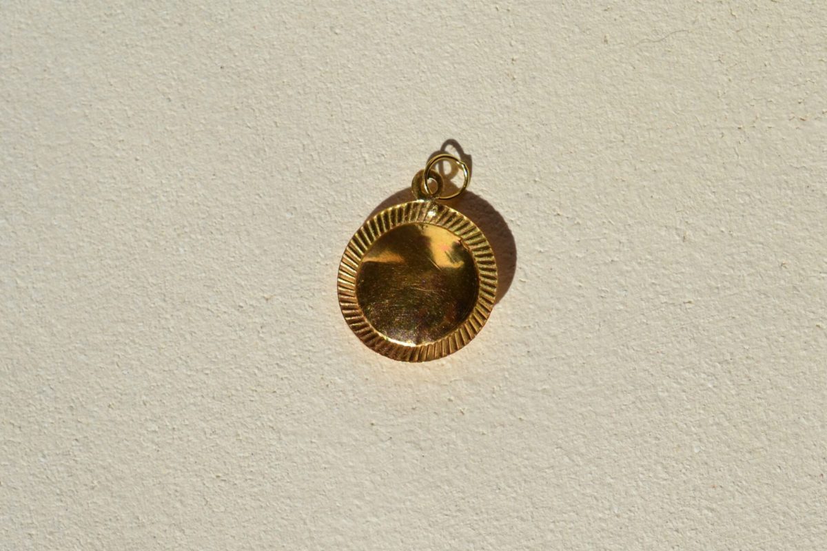 pendentif oeil protecteur en or jaune 18 carats - pendentif de seconde main