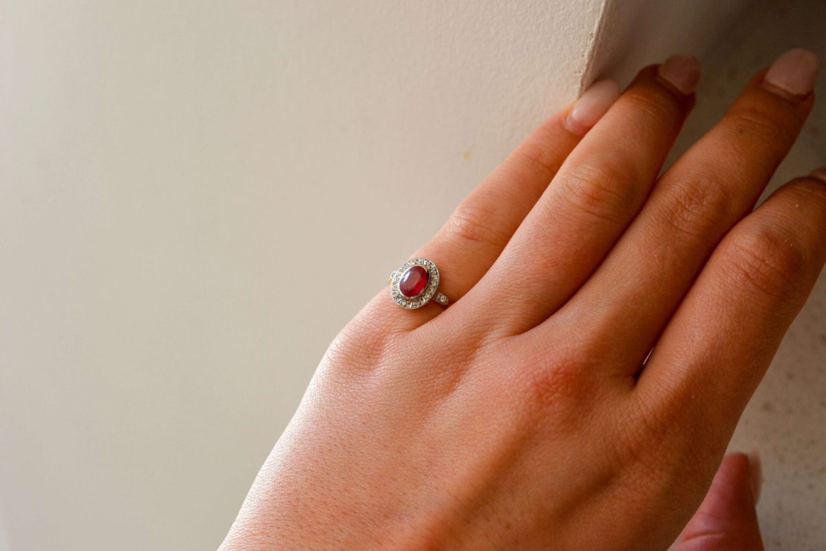 Bague Ovale Doublet-Grenat