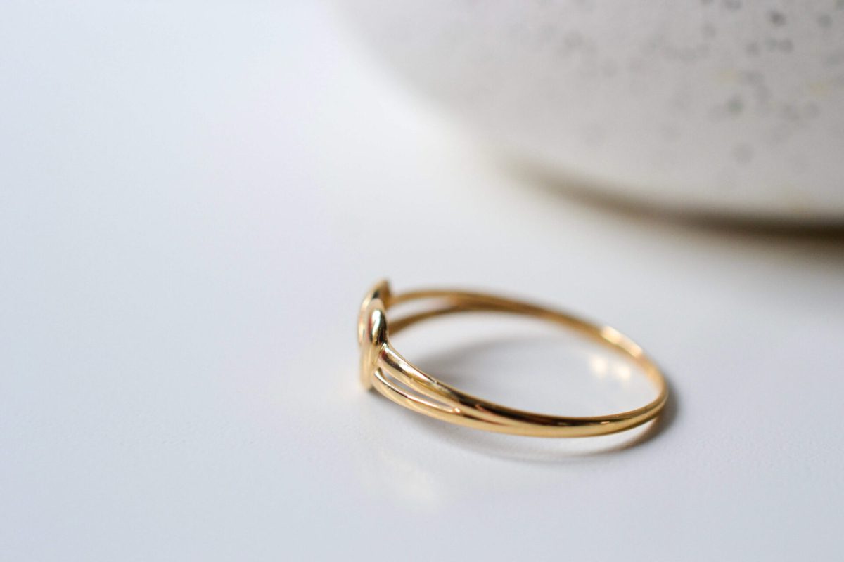 Bague cœur croisée Or jaune