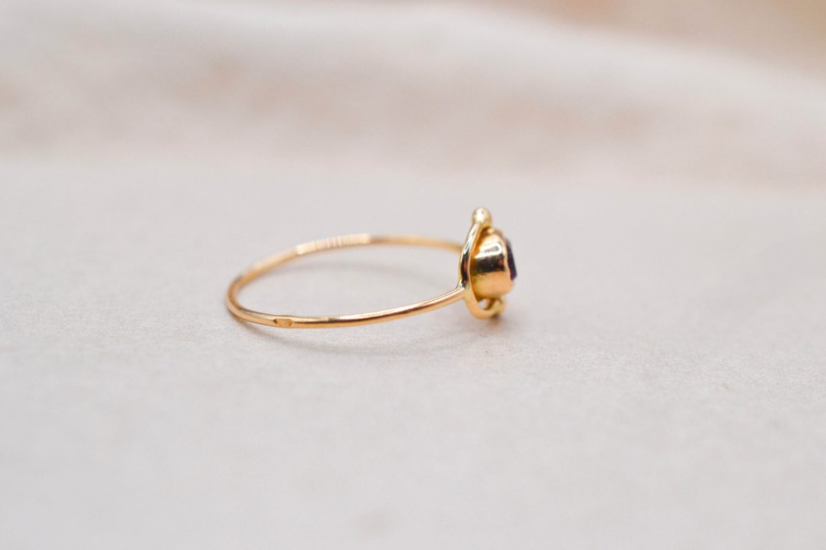 Bague étrier Améthyste