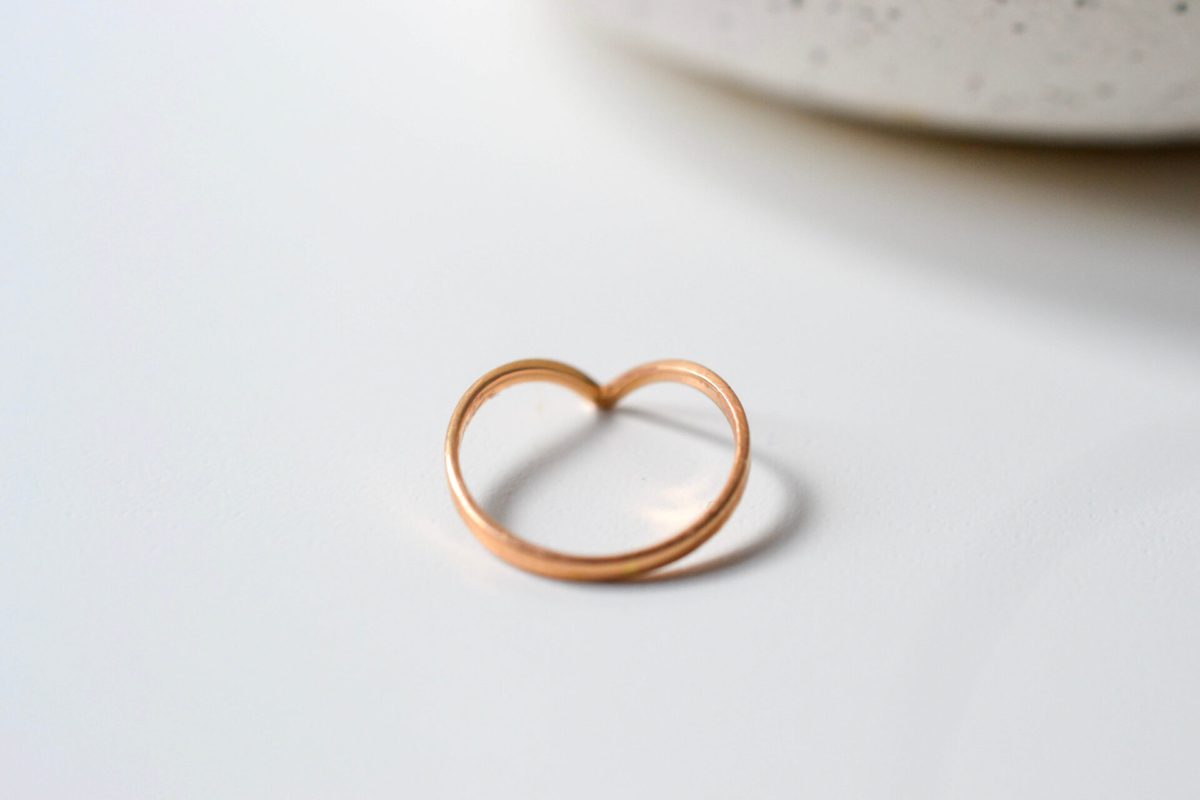 Bague pinky ring chevron