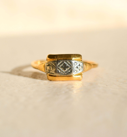 Bague Art Déco 2 Ors