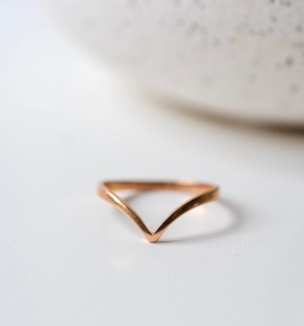 Bague pinky ring chevron