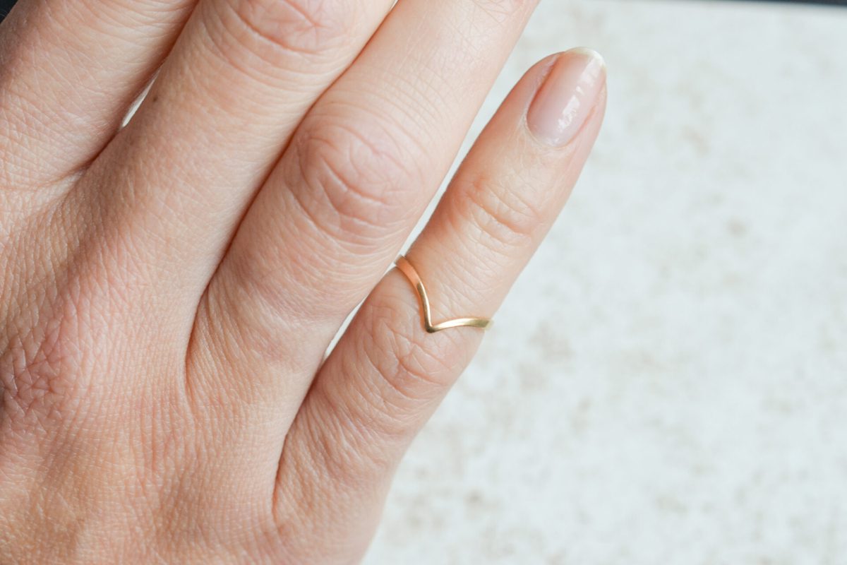 Bague pinky ring chevron
