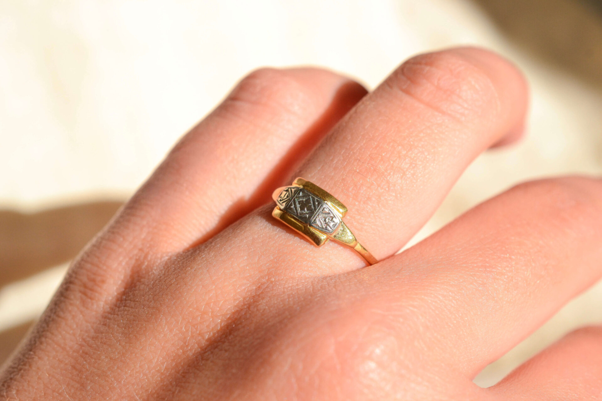 Bague Art Déco 2 Ors